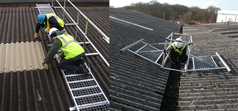 Protecting workers on fragile roofs