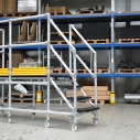 Portable warehouse work platforms